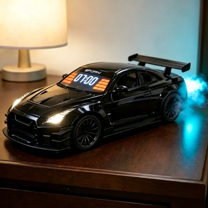2026 Upgrade Hypercar Alarm Clock - Realistic Engine Revving & Motion Light Effects