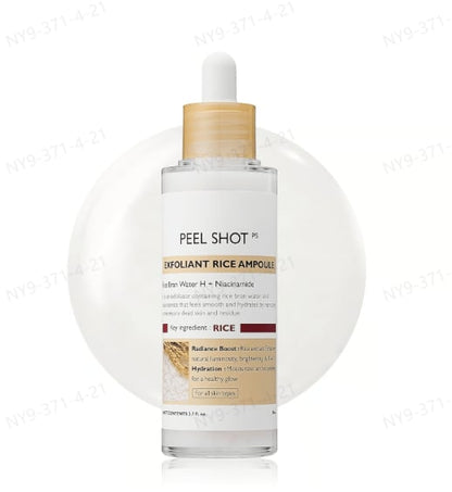 Peel Shot Glow Rice Ampoule Duo - Serums for Brightening, Exfoliating, and Moisturizing🌾