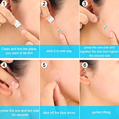 Buy 1 Get 1 Free 49%OFF🔥New Ultra Invisible Waterproof Face Lift Stickers Complete Kit