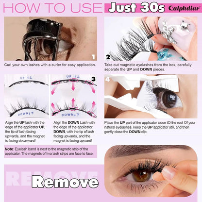 Last Day 49% OFF Reusable Premium Self-Adhesive Eyelashes | Easy, Quick, Safe!