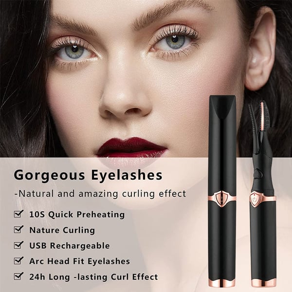 HOT SALE NOW 49% OFF - Rechargeable Heated Eyelash Curler for Quick Heating Curling
