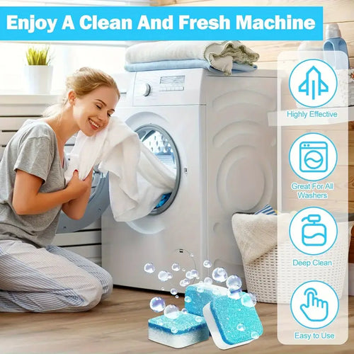 49% OFF FLASH SALE! Washing Machine Cleaner Tablets ✨ Deep Clean ＆Fresh Scent for All Models！