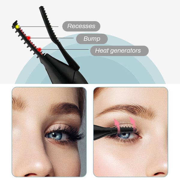 HOT SALE NOW 49% OFF - Rechargeable Heated Eyelash Curler for Quick Heating Curling