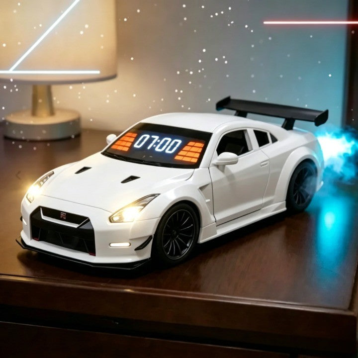 2026 Upgrade Hypercar Alarm Clock - Realistic Engine Revving & Motion Light Effects