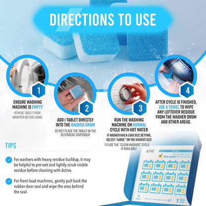 49% OFF FLASH SALE! Washing Machine Cleaner Tablets ✨ Deep Clean ＆Fresh Scent for All Models！