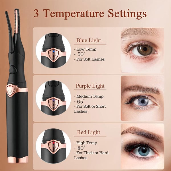 HOT SALE NOW 49% OFF - Rechargeable Heated Eyelash Curler for Quick Heating Curling