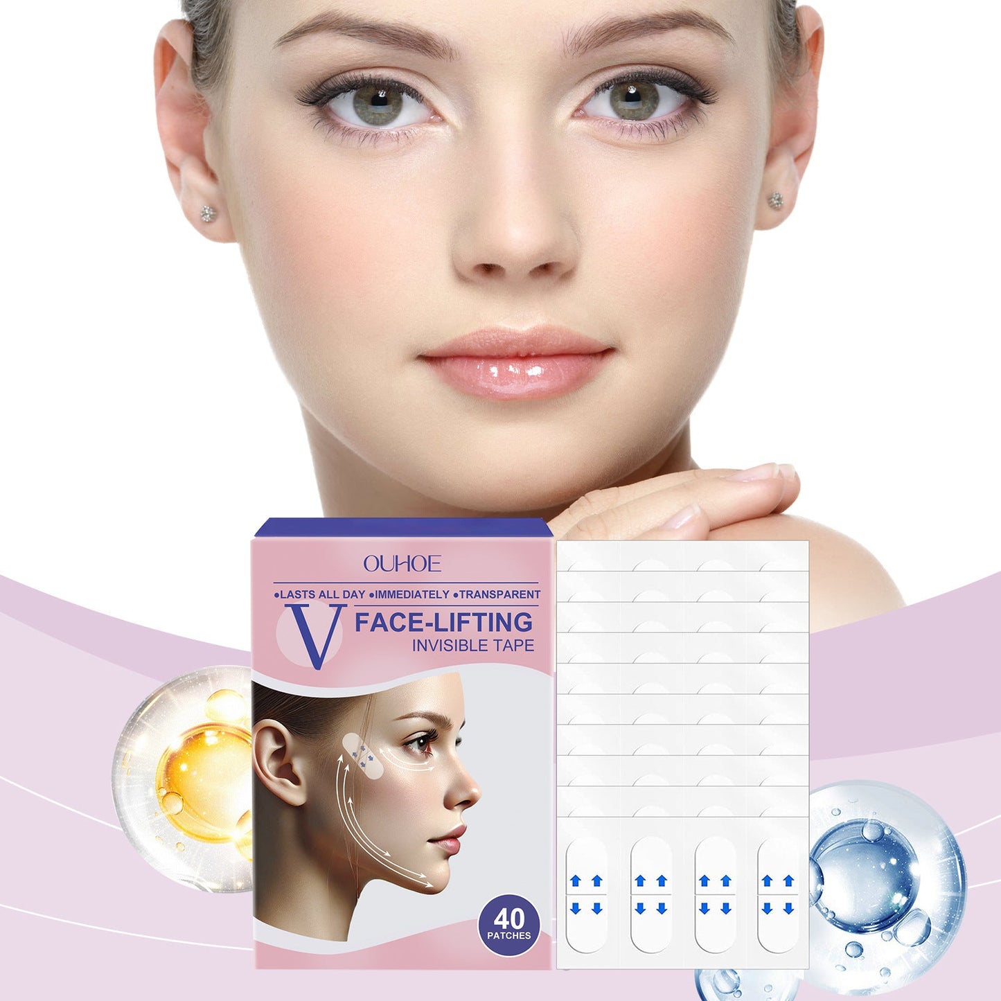 Buy 1 Get 1 Free 49%OFF🔥New Ultra Invisible Waterproof Face Lift Stickers Complete Kit