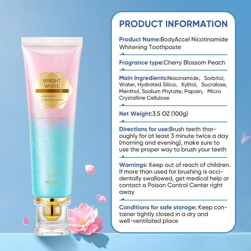 Niacinamide Whitening Toothpaste - For Healthier, Whiter Teeth!