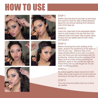 Buy 1 Get 1 Free 49%OFF🔥New Ultra Invisible Waterproof Face Lift Stickers Complete Kit