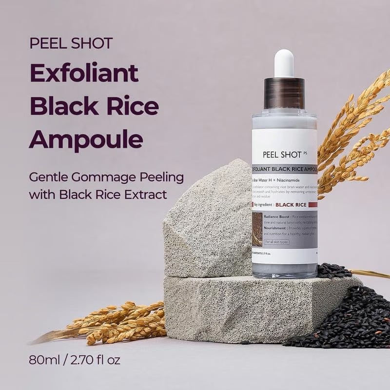 Peel Shot Glow Rice Ampoule Duo - Serums for Brightening, Exfoliating, and Moisturizing🌾