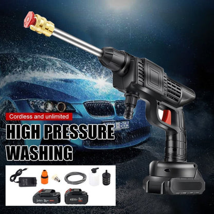 Cordless Portable High Pressure Spray Water Gun - Buy a set and get a free foam bottle!