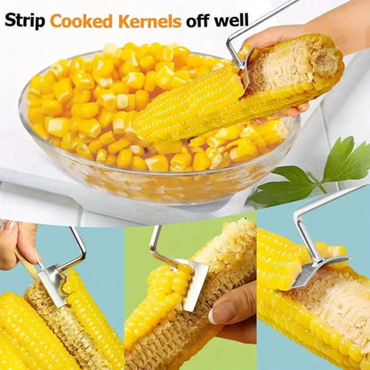 Long Handle Stainless Steel Corn Stripping Tool StripChef
