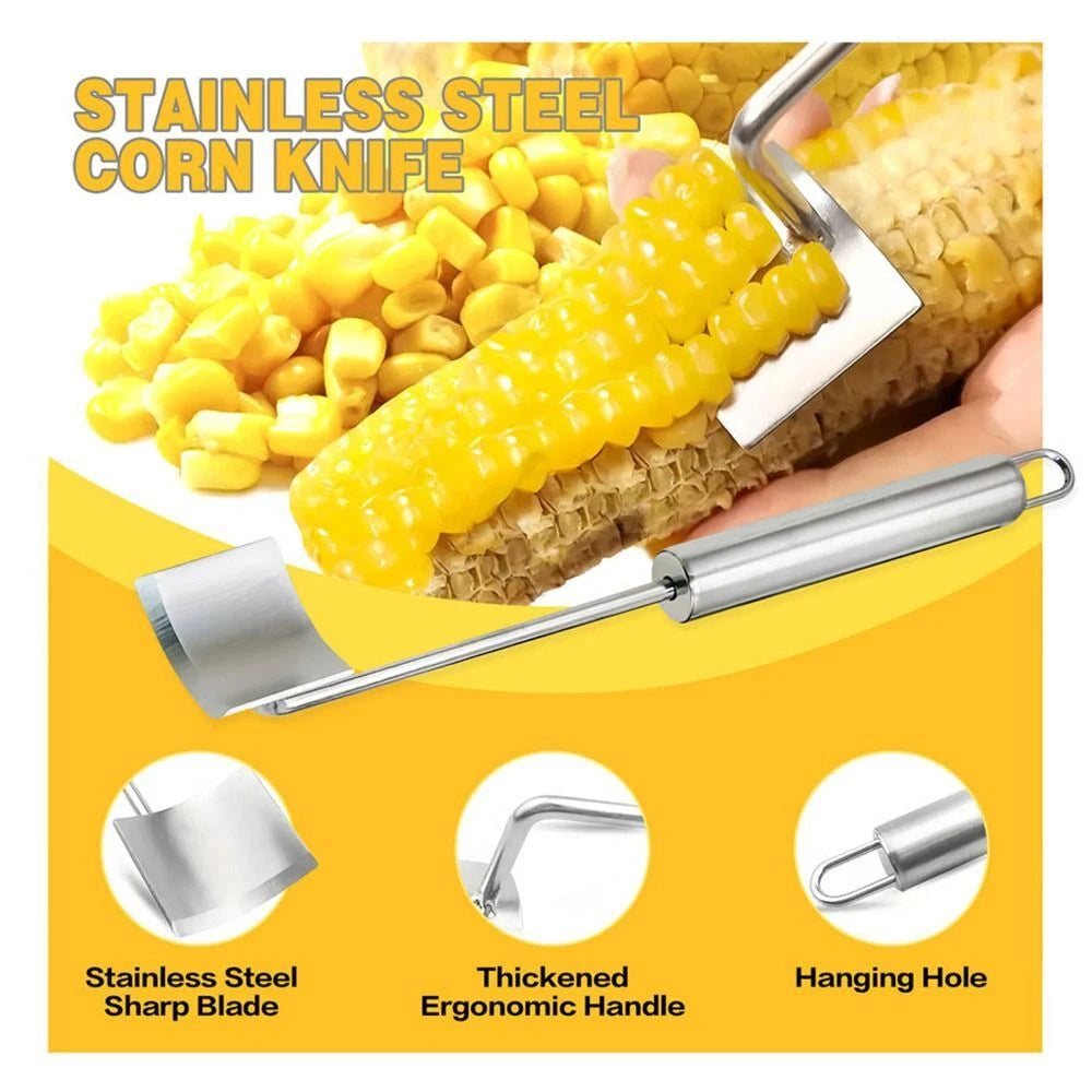 Long Handle Stainless Steel Corn Stripping Tool StripChef