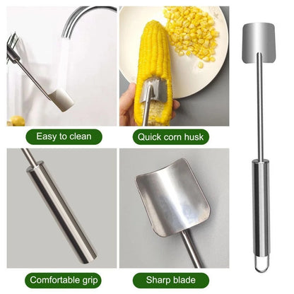 Long Handle Stainless Steel Corn Stripping Tool StripChef