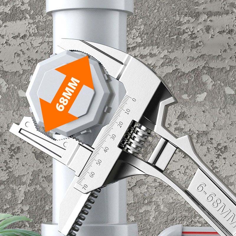Reversible Wide-Opening Short-Handle Sink Wrench