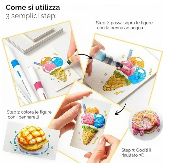 😃 Great Summer Activity Idea! – Magic 3D Foam Texture Painting Kit 🎨✨